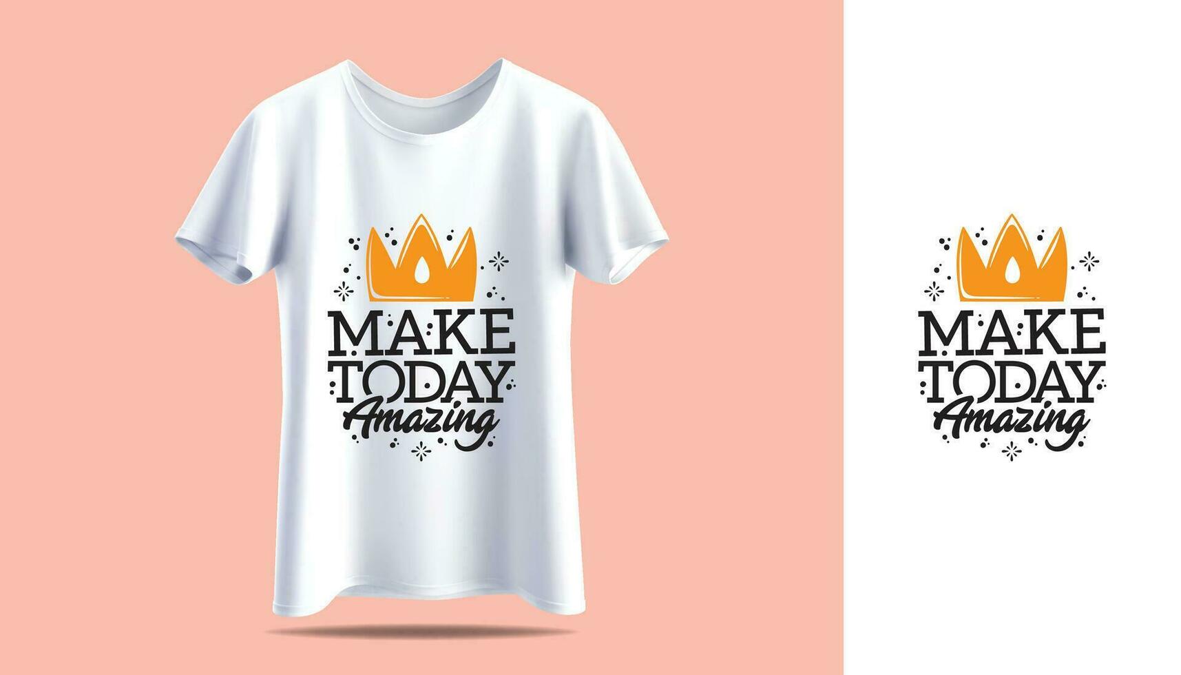 nieuw typografie citaten t-shirt afdrukken vector met een wit mockup