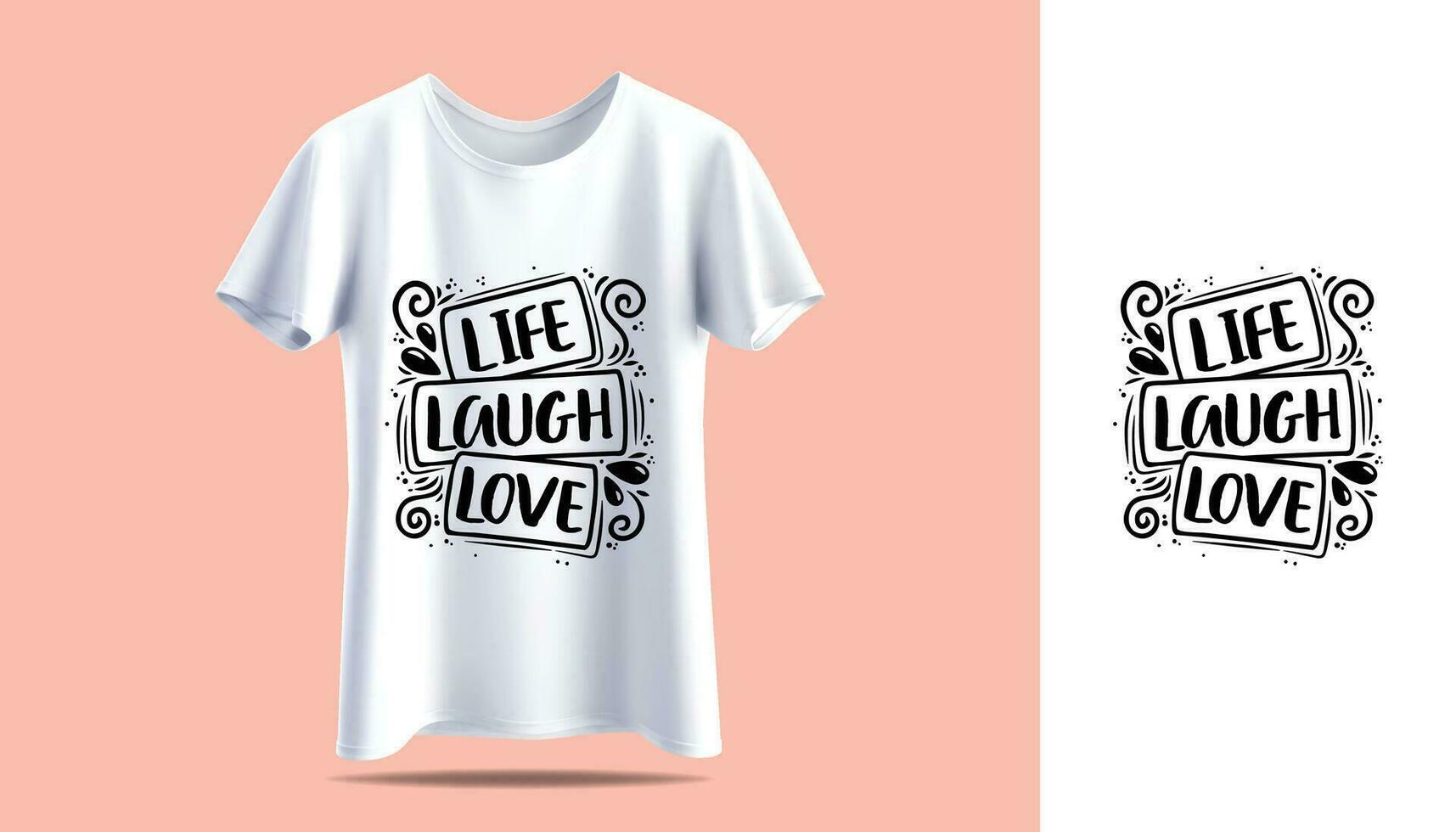 nieuw typografie citaten t-shirt afdrukken vector met een wit mockup