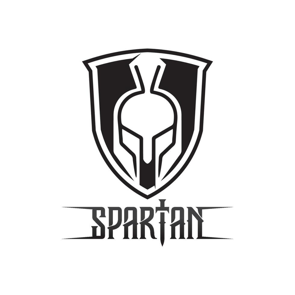 spartaans en gladiator helm logo icoon ontwerpen vector