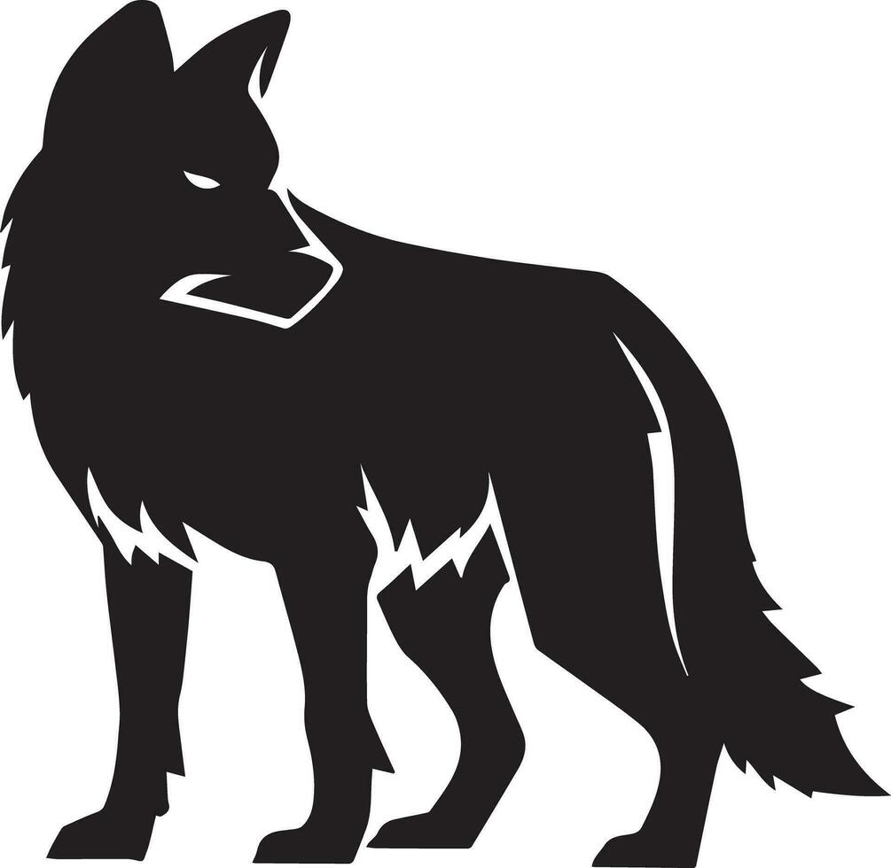 een wolf vector silhouet illustratie.