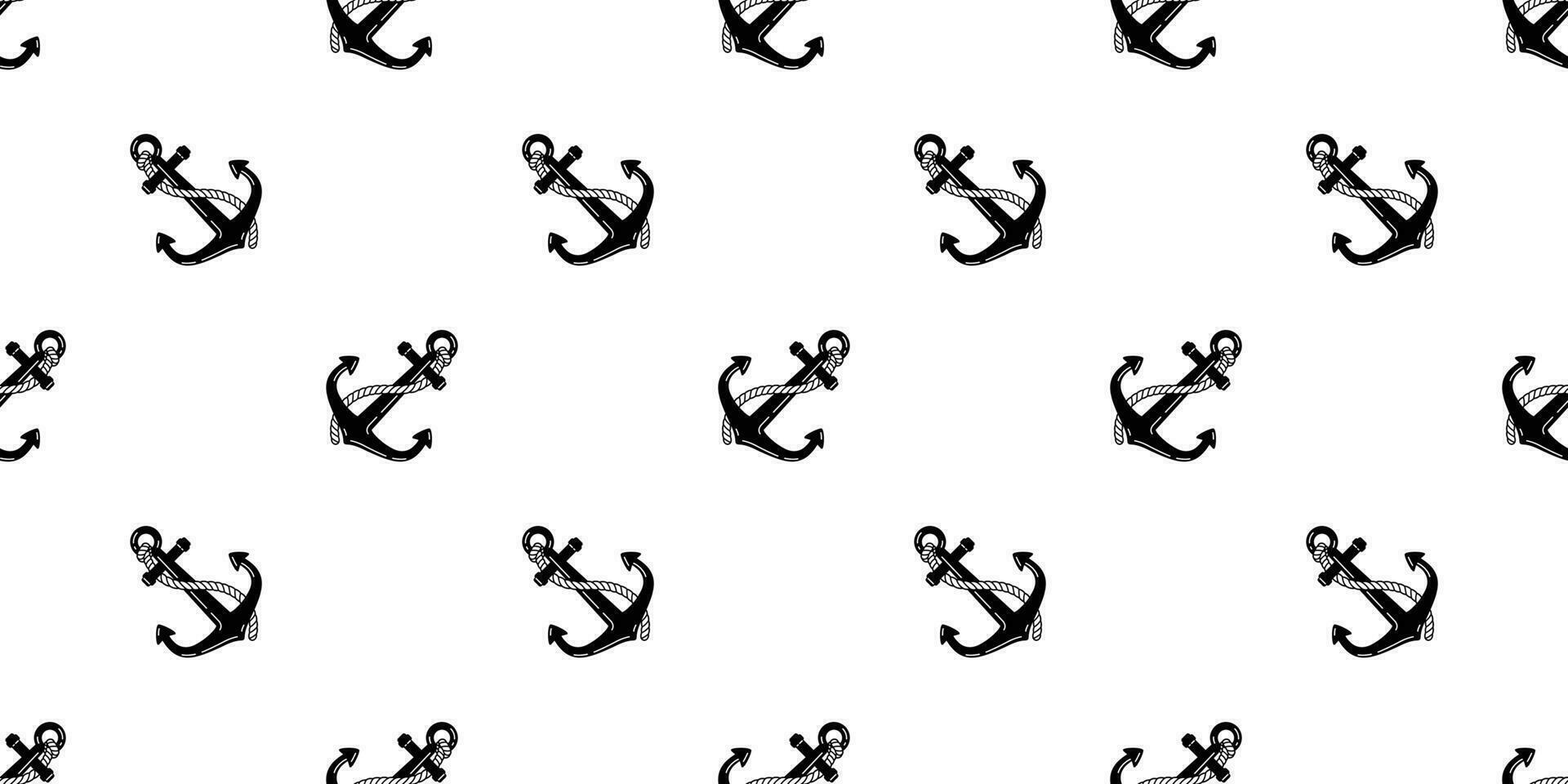 anker naadloos patroon boot vector touw geïsoleerd piraat roer sjaal nautische maritiem oceaan zee herhaling behang tegel achtergrond illustratie