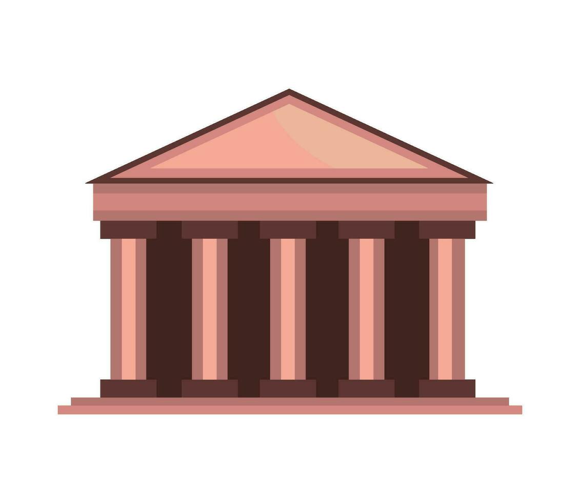 Griekenland oude Parthenon icoon geïsoleerd vector