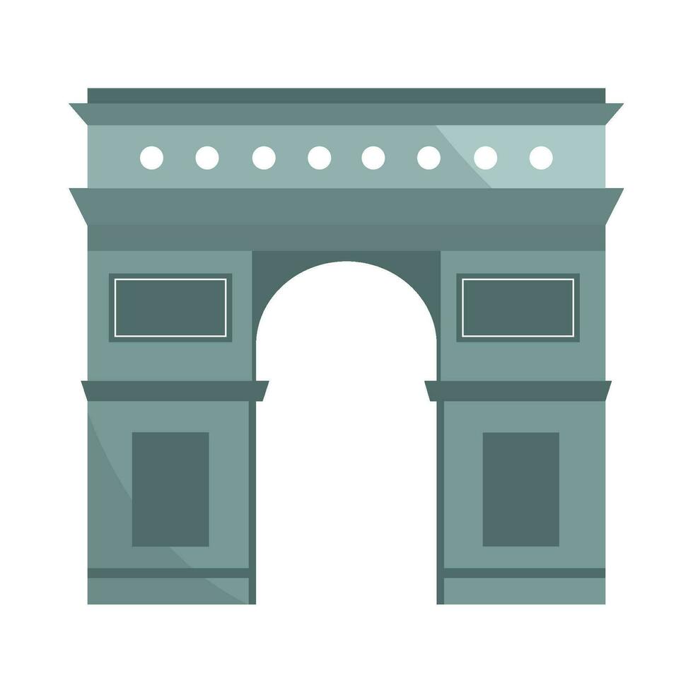 beroemd monument Frans boog van triomf icoon geïsoleerd vector