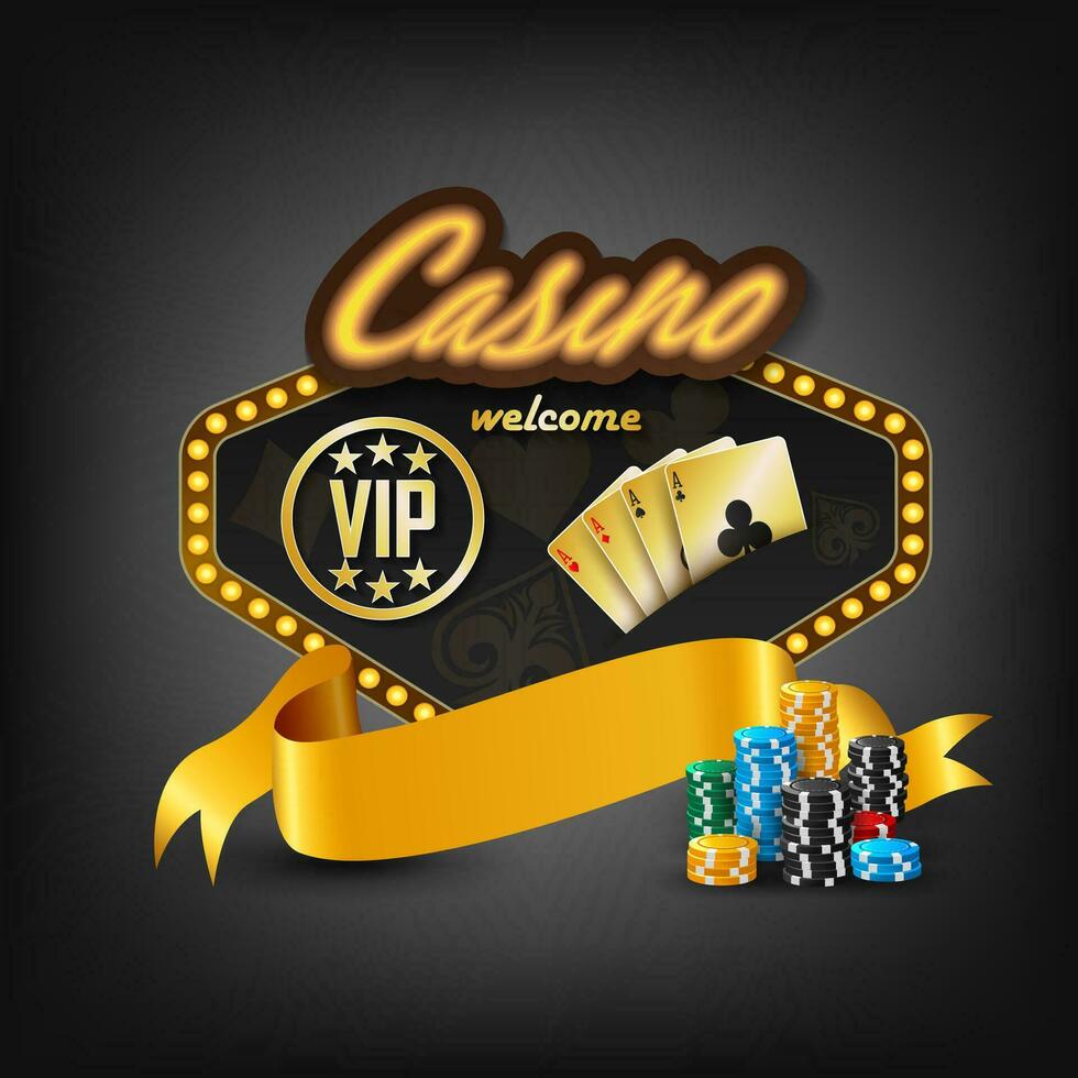 casino Welkom icoon, vector illustratie