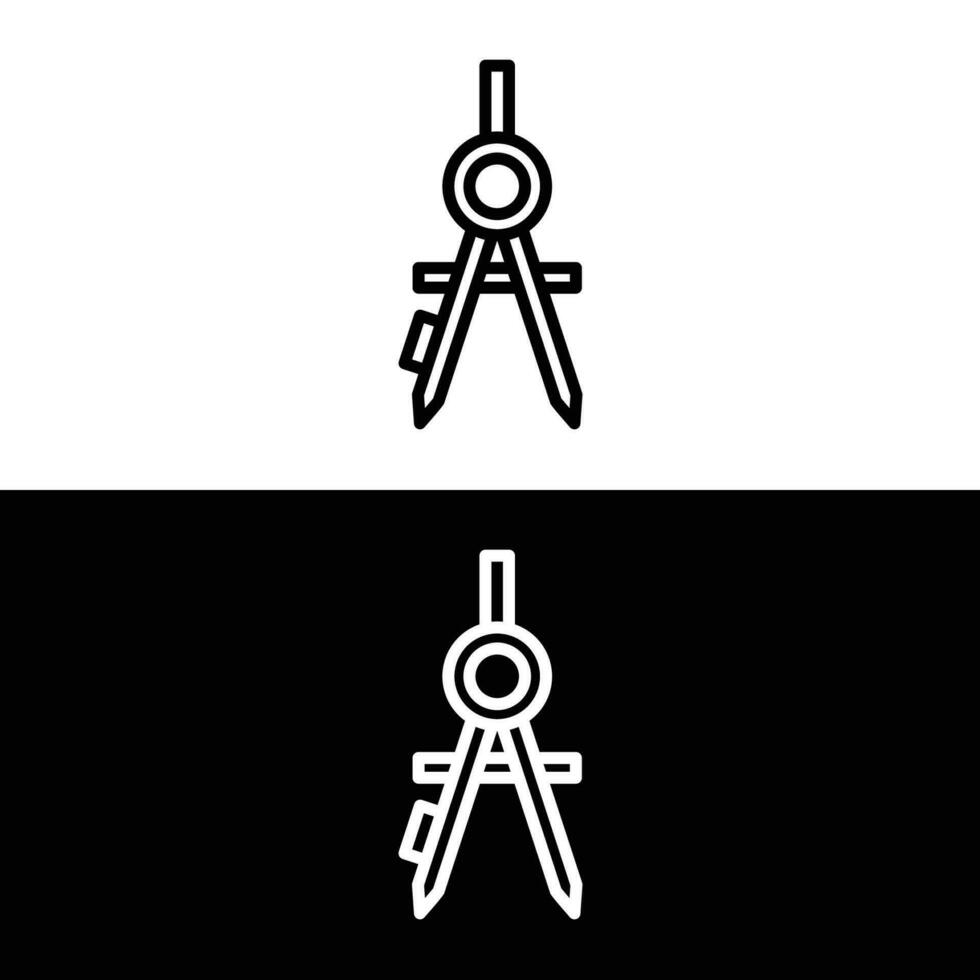 verdelers lijn icoon, vector. verdelers schets teken, concept symbool, vlak illustratie Aan wit en zwart achtergrond vector