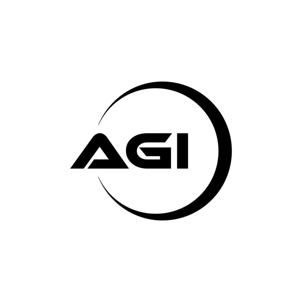 agi brief logo ontwerp in illustratie. vector logo, schoonschrift ontwerpen voor logo, poster, uitnodiging, enz.