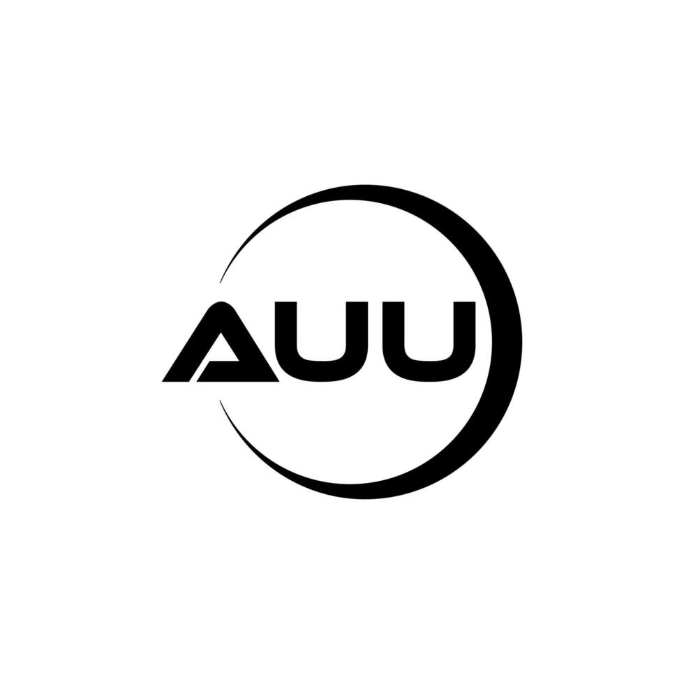 auu brief logo ontwerp in illustratie. vector logo, schoonschrift ontwerpen voor logo, poster, uitnodiging, enz.