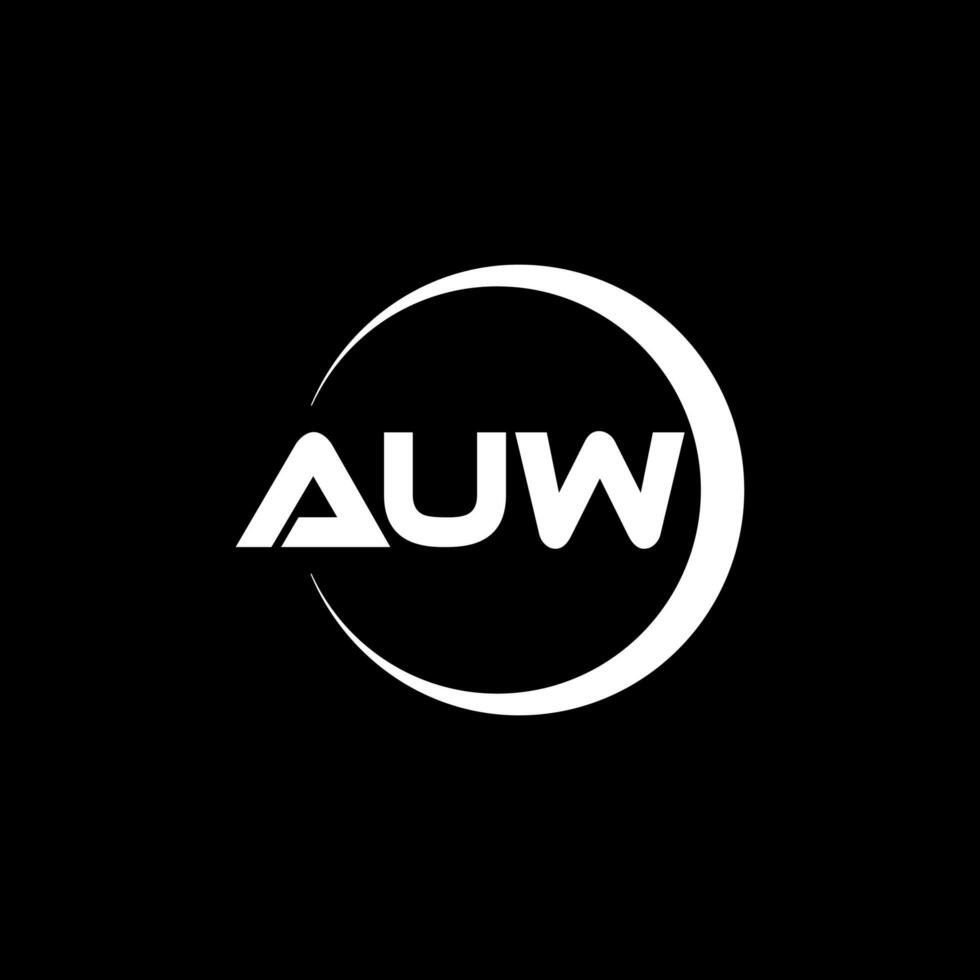 auw brief logo ontwerp in illustratie. vector logo, schoonschrift ontwerpen voor logo, poster, uitnodiging, enz.