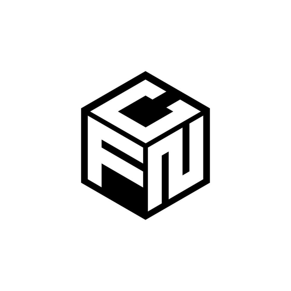 fnc brief logo ontwerp in illustratie. vector logo, schoonschrift ontwerpen voor logo, poster, uitnodiging, enz.