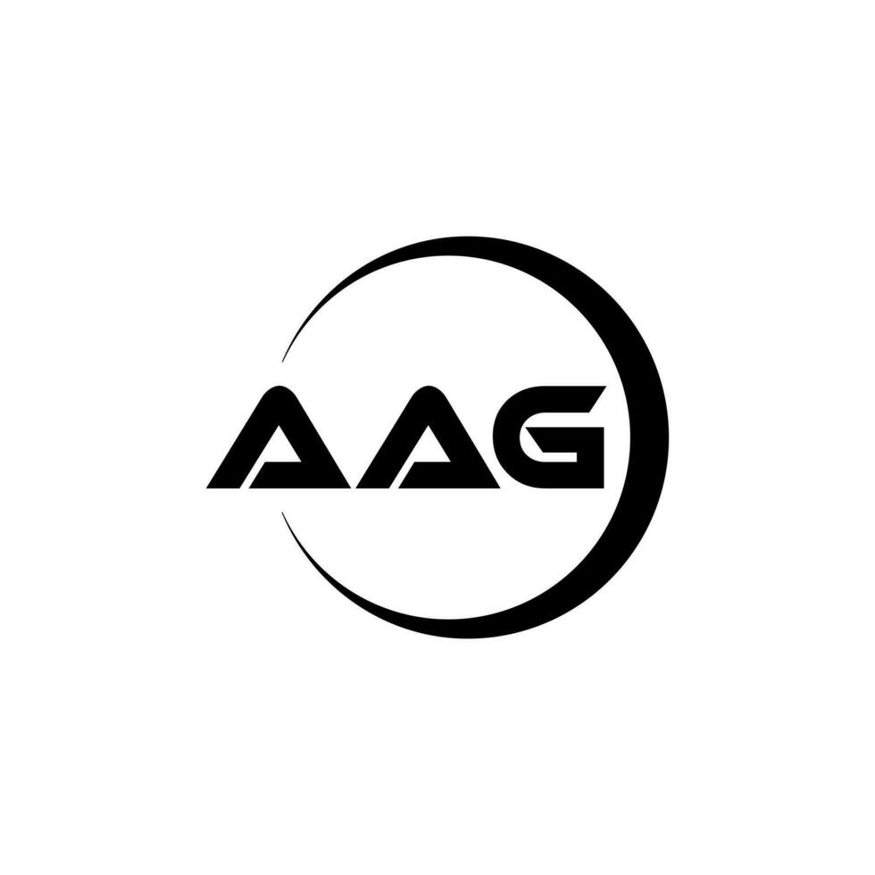 aag brief logo ontwerp in illustratie. vector logo, schoonschrift ontwerpen voor logo, poster, uitnodiging, enz.