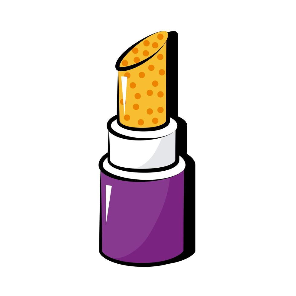 lippenstift popart vlakke stijl vector