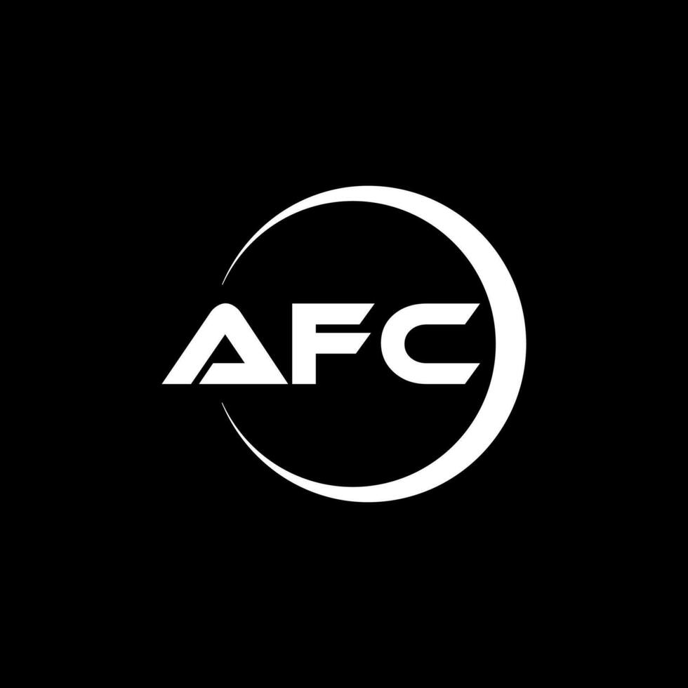 afc brief logo ontwerp in illustratie. vector logo, schoonschrift ontwerpen voor logo, poster, uitnodiging, enz.