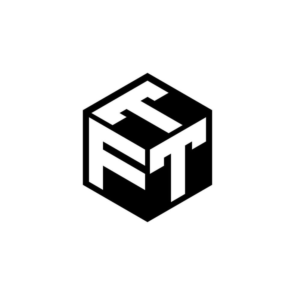 ftt brief logo ontwerp in illustratie. vector logo, schoonschrift ontwerpen voor logo, poster, uitnodiging, enz.