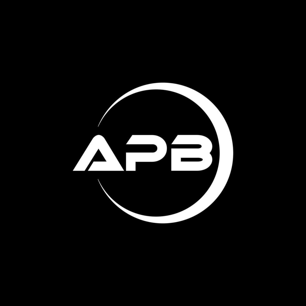 apb brief logo ontwerp in illustratie. vector logo, schoonschrift ontwerpen voor logo, poster, uitnodiging, enz.