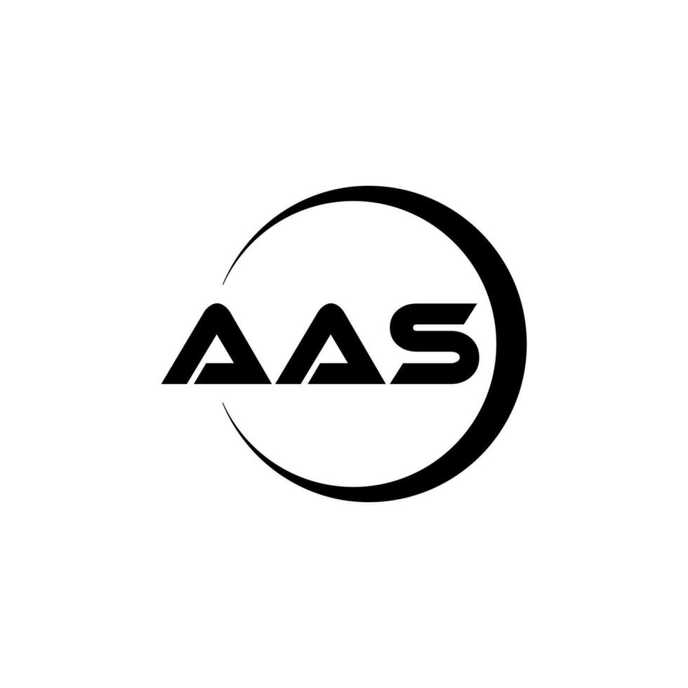 aas brief logo ontwerp in illustratie. vector logo, schoonschrift ontwerpen voor logo, poster, uitnodiging, enz.