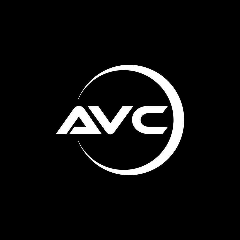 avc brief logo ontwerp in illustratie. vector logo, schoonschrift ontwerpen voor logo, poster, uitnodiging, enz.