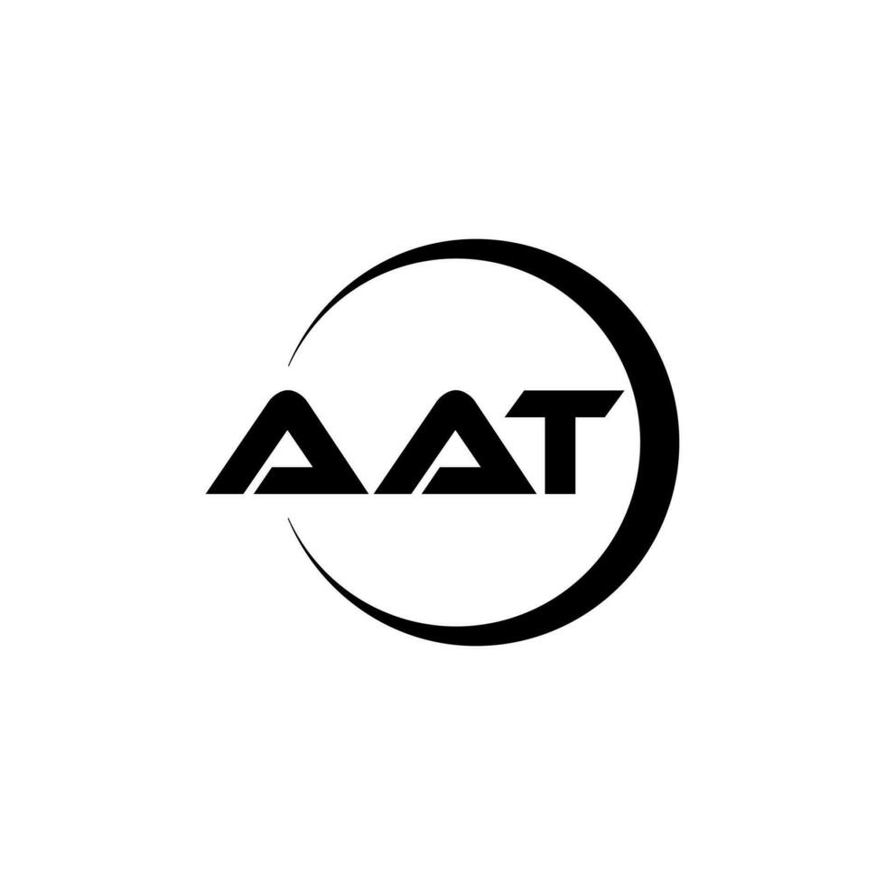 aat brief logo ontwerp in illustratie. vector logo, schoonschrift ontwerpen voor logo, poster, uitnodiging, enz.