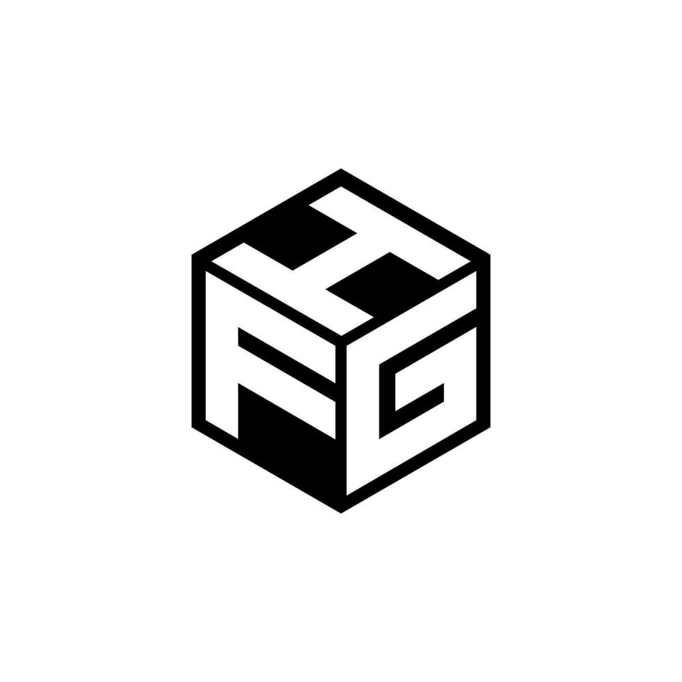 F GH brief logo ontwerp in illustratie. vector logo, schoonschrift ontwerpen voor logo, poster, uitnodiging, enz.
