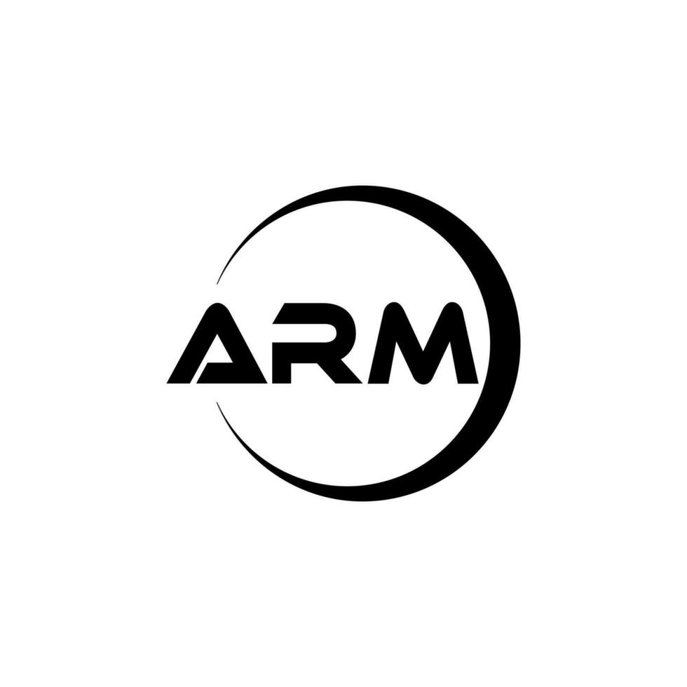 arm brief logo ontwerp in illustratie. vector logo, schoonschrift ontwerpen voor logo, poster, uitnodiging, enz.