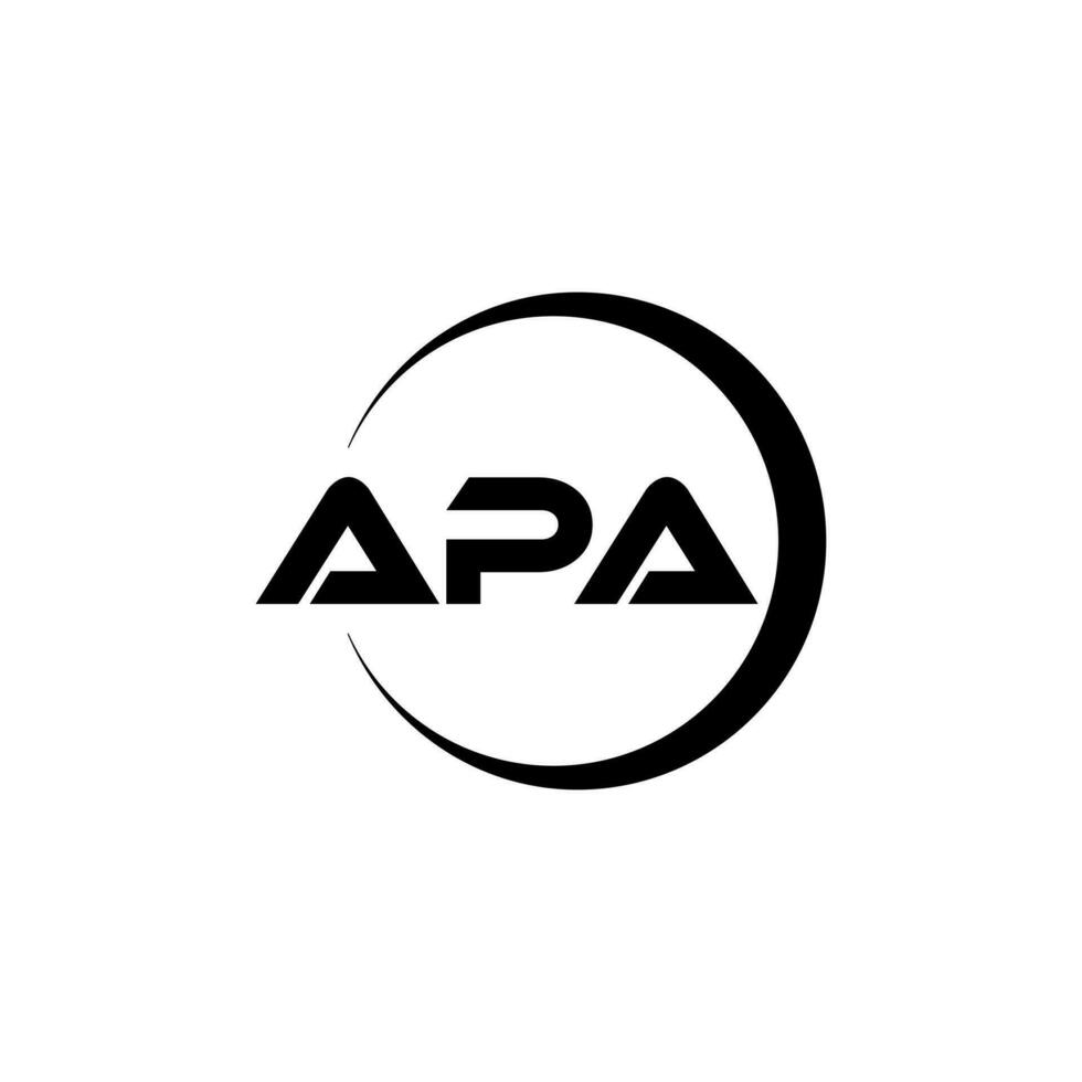 apa brief logo ontwerp in illustratie. vector logo, schoonschrift ontwerpen voor logo, poster, uitnodiging, enz.