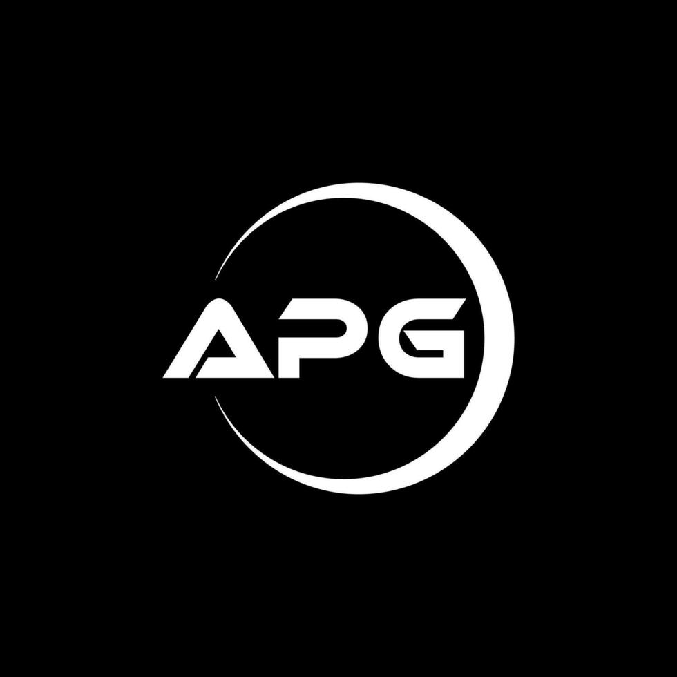 apg brief logo ontwerp in illustratie. vector logo, schoonschrift ontwerpen voor logo, poster, uitnodiging, enz.