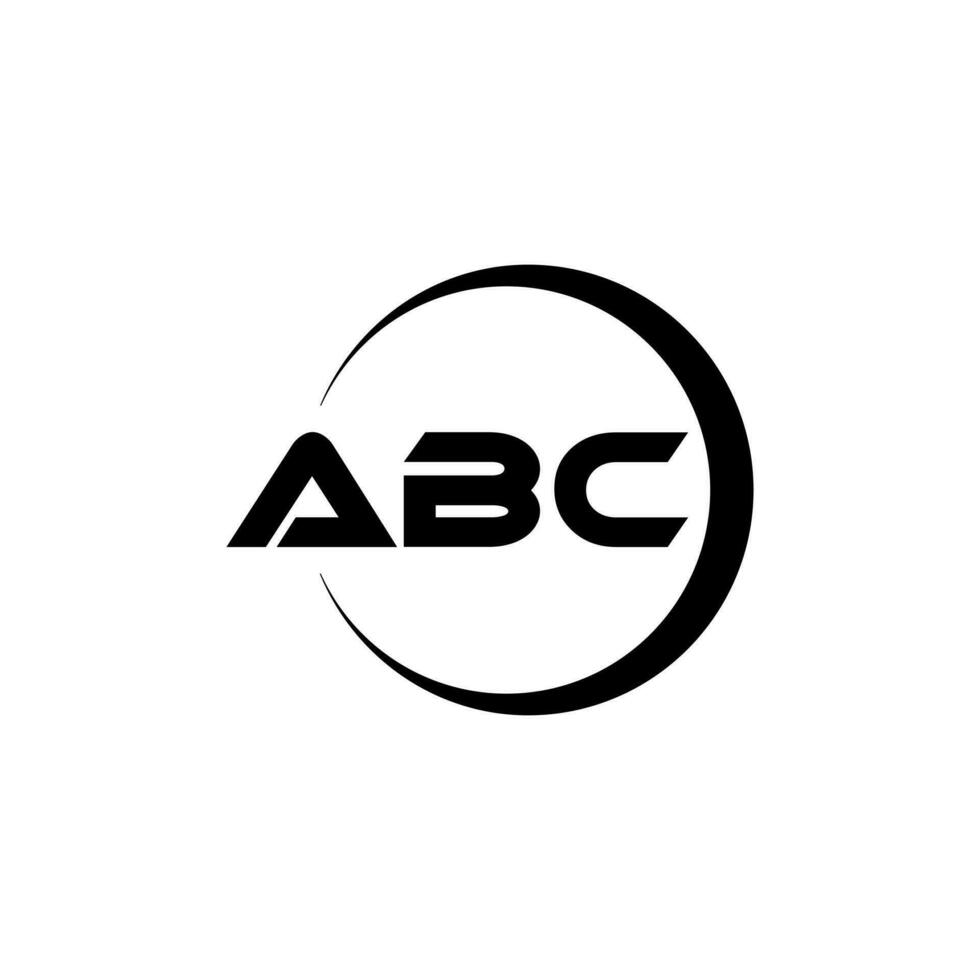 abc brief logo ontwerp in illustratie. vector logo, schoonschrift ontwerpen voor logo, poster, uitnodiging, enz.