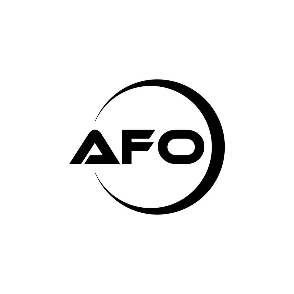 afo brief logo ontwerp in illustratie. vector logo, schoonschrift ontwerpen voor logo, poster, uitnodiging, enz.