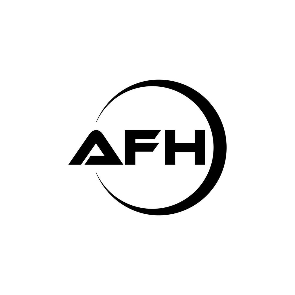 afh brief logo ontwerp in illustratie. vector logo, schoonschrift ontwerpen voor logo, poster, uitnodiging, enz.