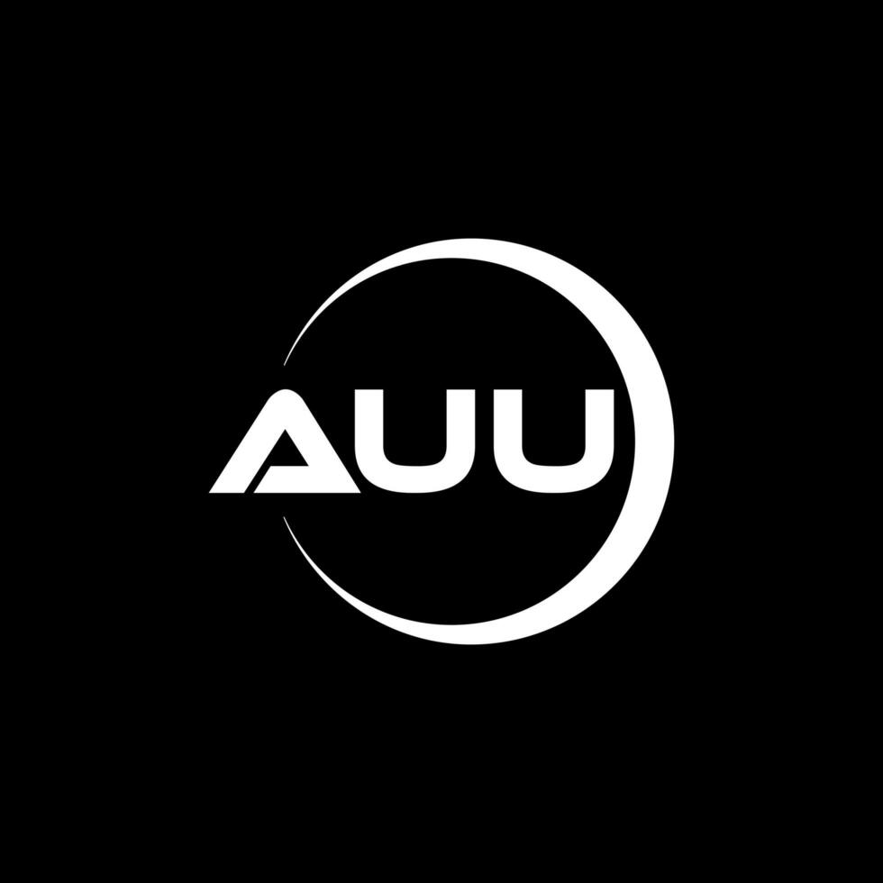 auu brief logo ontwerp in illustratie. vector logo, schoonschrift ontwerpen voor logo, poster, uitnodiging, enz.