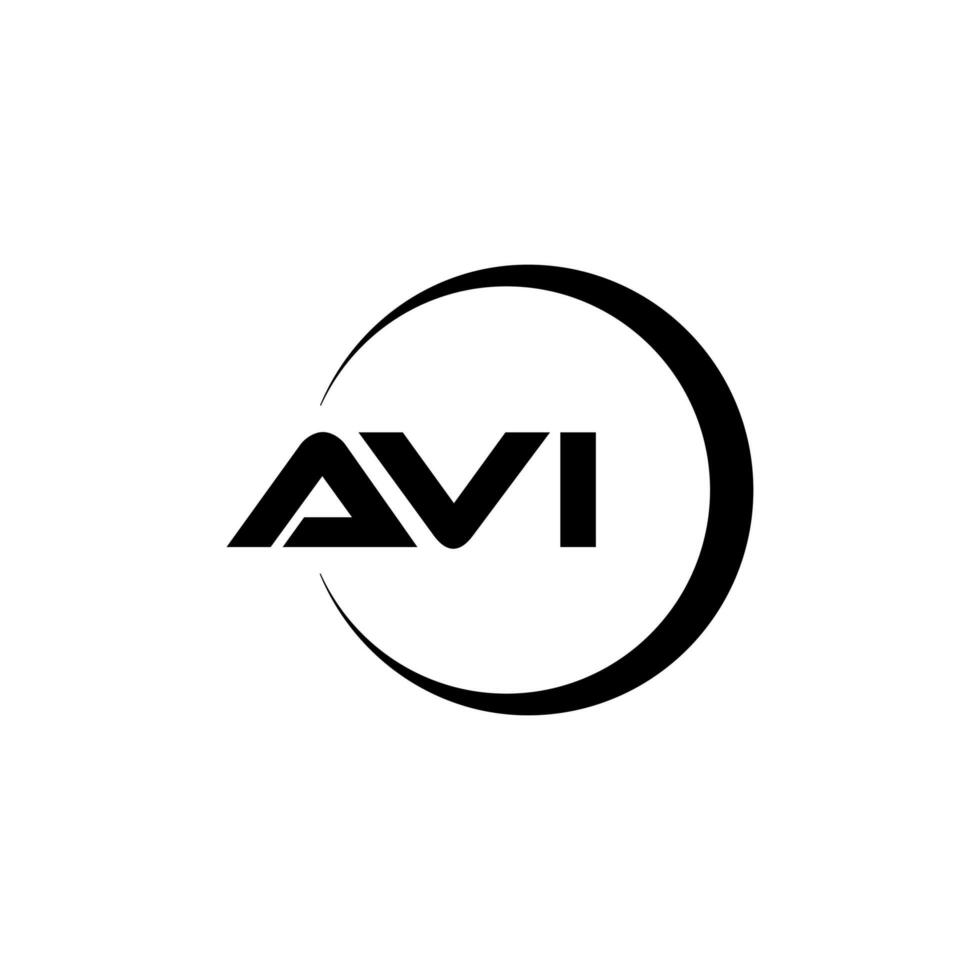 avi brief logo ontwerp in illustratie. vector logo, schoonschrift ontwerpen voor logo, poster, uitnodiging, enz.