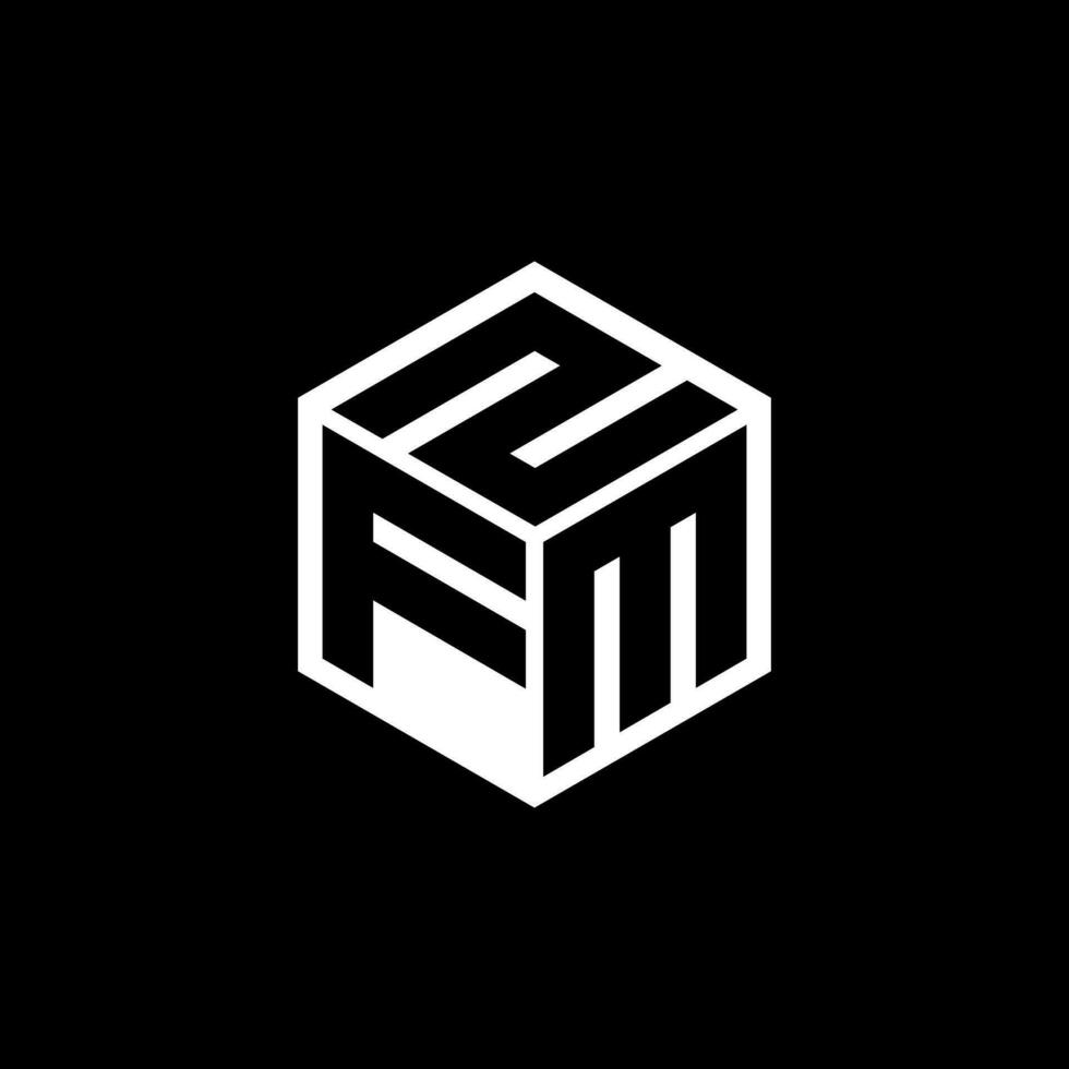 fmz brief logo ontwerp in illustratie. vector logo, schoonschrift ontwerpen voor logo, poster, uitnodiging, enz.