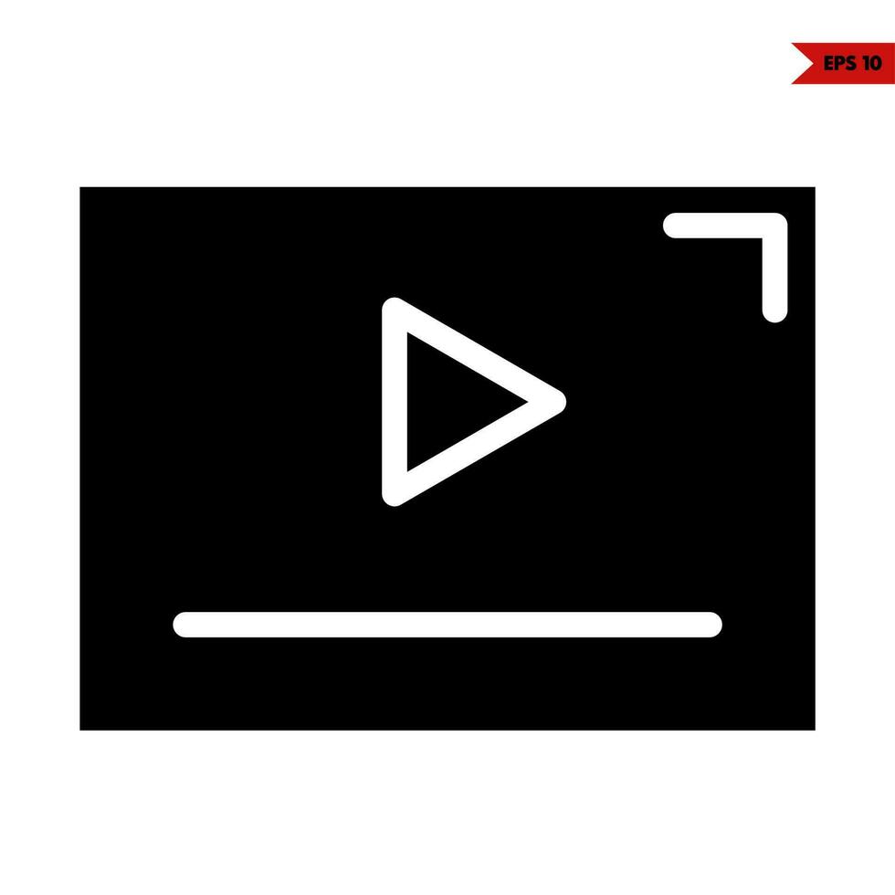 video glyph-pictogram vector