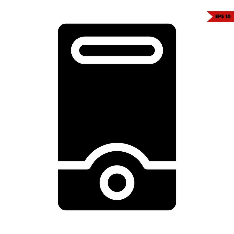 glyph-pictogram voor mobiele telefoon vector