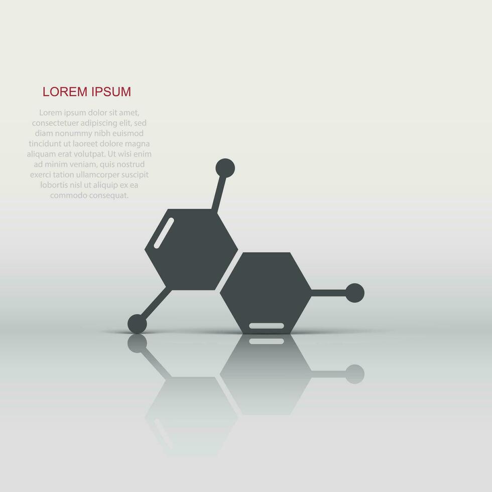 wetenschap icoon in vlak stijl. dna cel vector illustratie Aan wit geïsoleerd achtergrond. molecuul evolutie bedrijf concept.