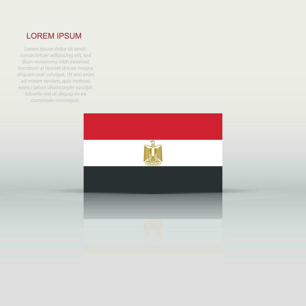 Egypte vlag icoon in vlak stijl. nationaal teken vector illustratie. politiek bedrijf concept.