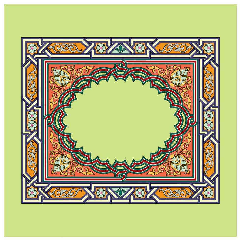 decoratief arabesken vol van vormen en kleuren voor muur decor en huis decoratie vector