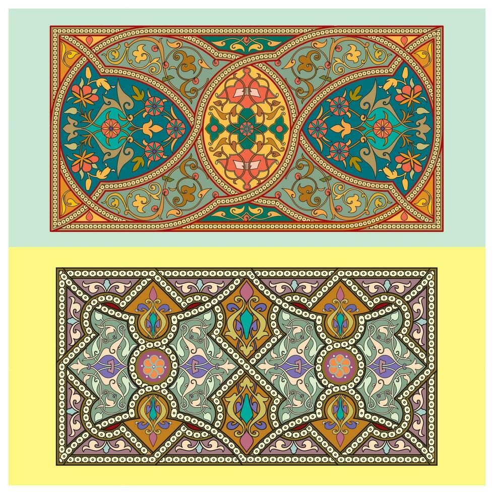 decoratief arabesken vol van vormen en kleuren voor muur decor en huis decoratie vector