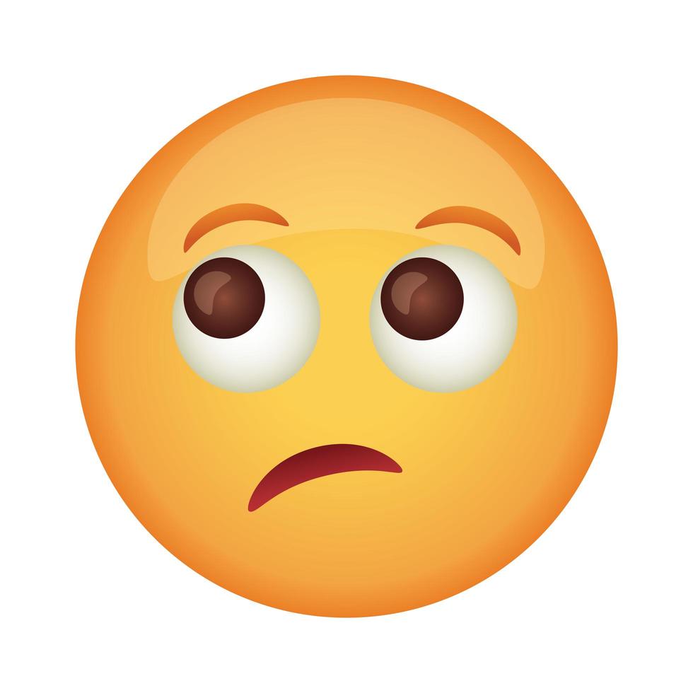 triest emoji gezicht klassiek plat stijlicoon vector