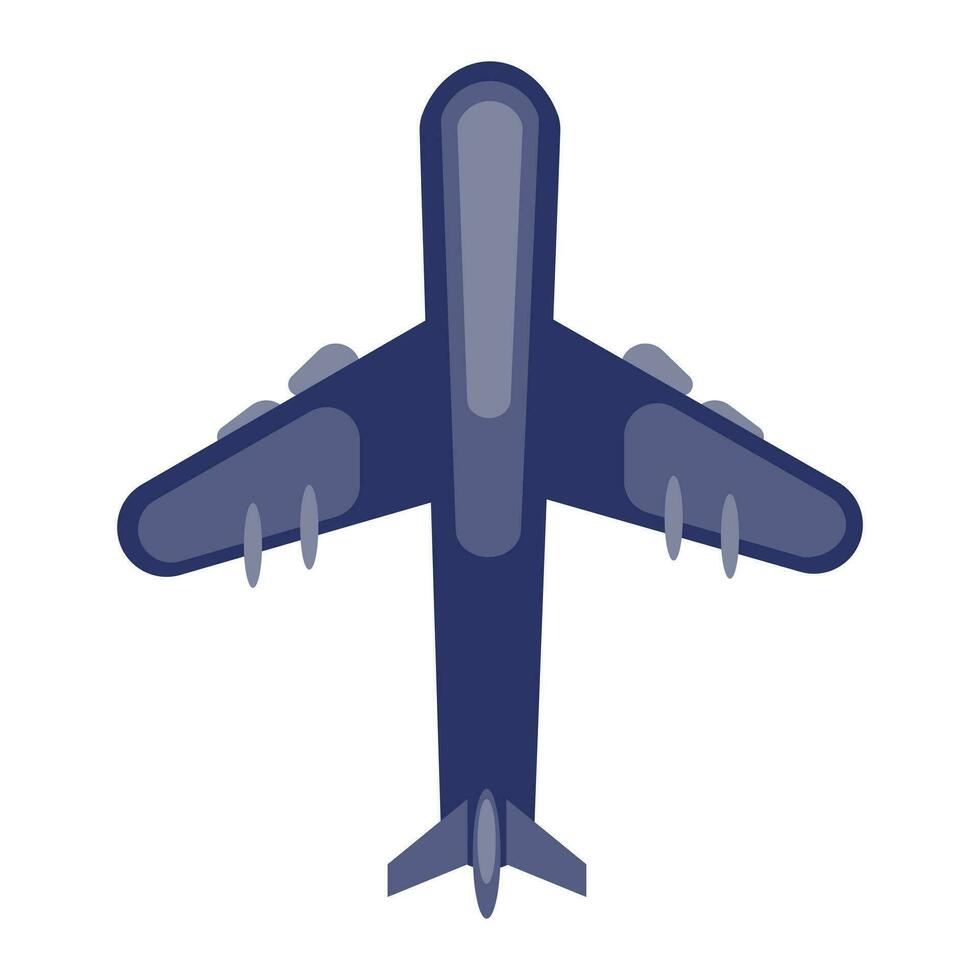vlak icoon. vliegtuig in vlak stijl. bewerkbaar. vector illustratie
