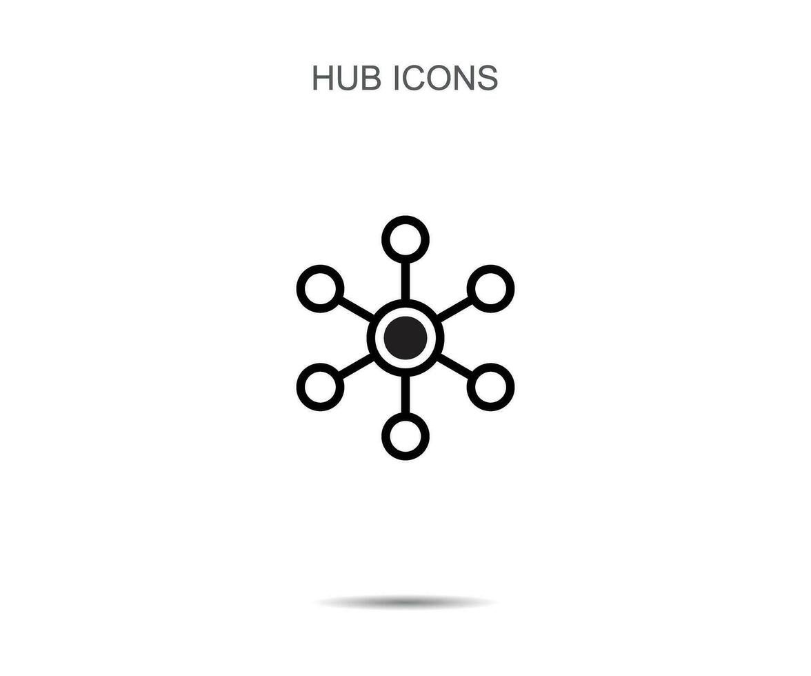 hub pictogrammen vector illustratie Aan achtergrond