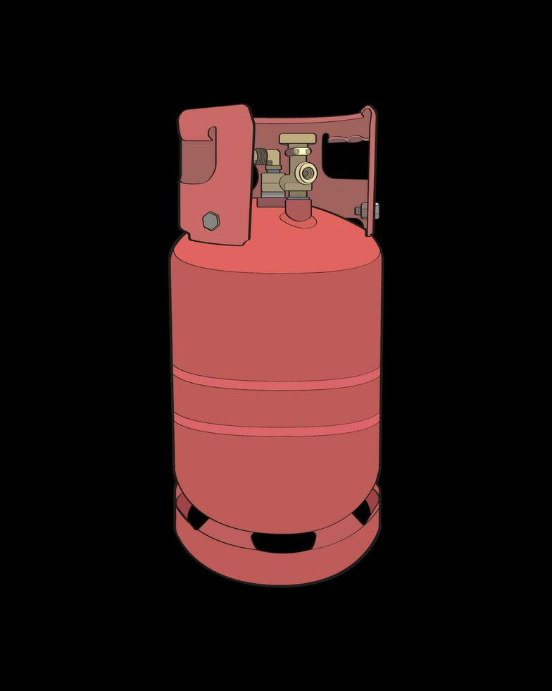 industrieel gas- cilinders vector. vector van industrieel gas- cilinders icoon ontwerp geïsoleerd Aan zwart achtergrond.