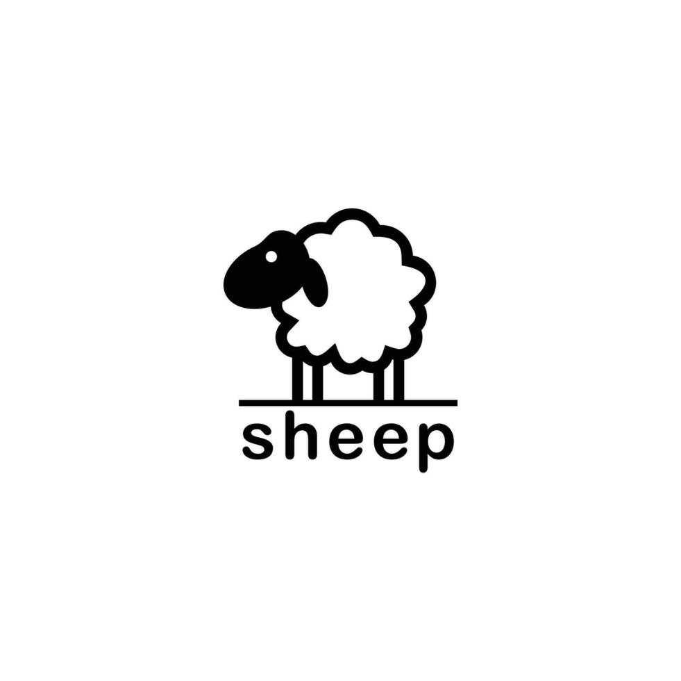 schapen vector logo ontwerp