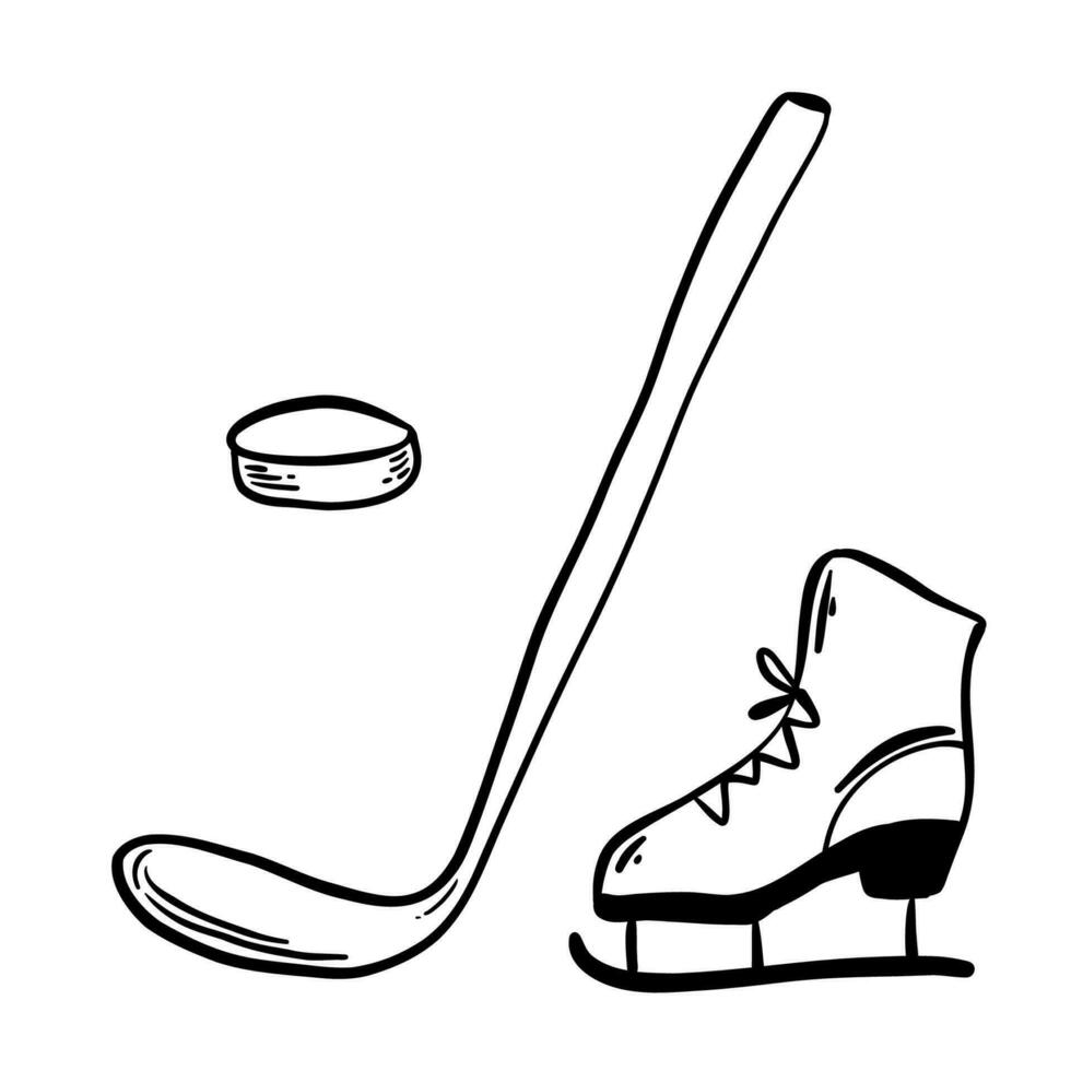 hockey vector achtergrond. vector hockey skates hockey stok.