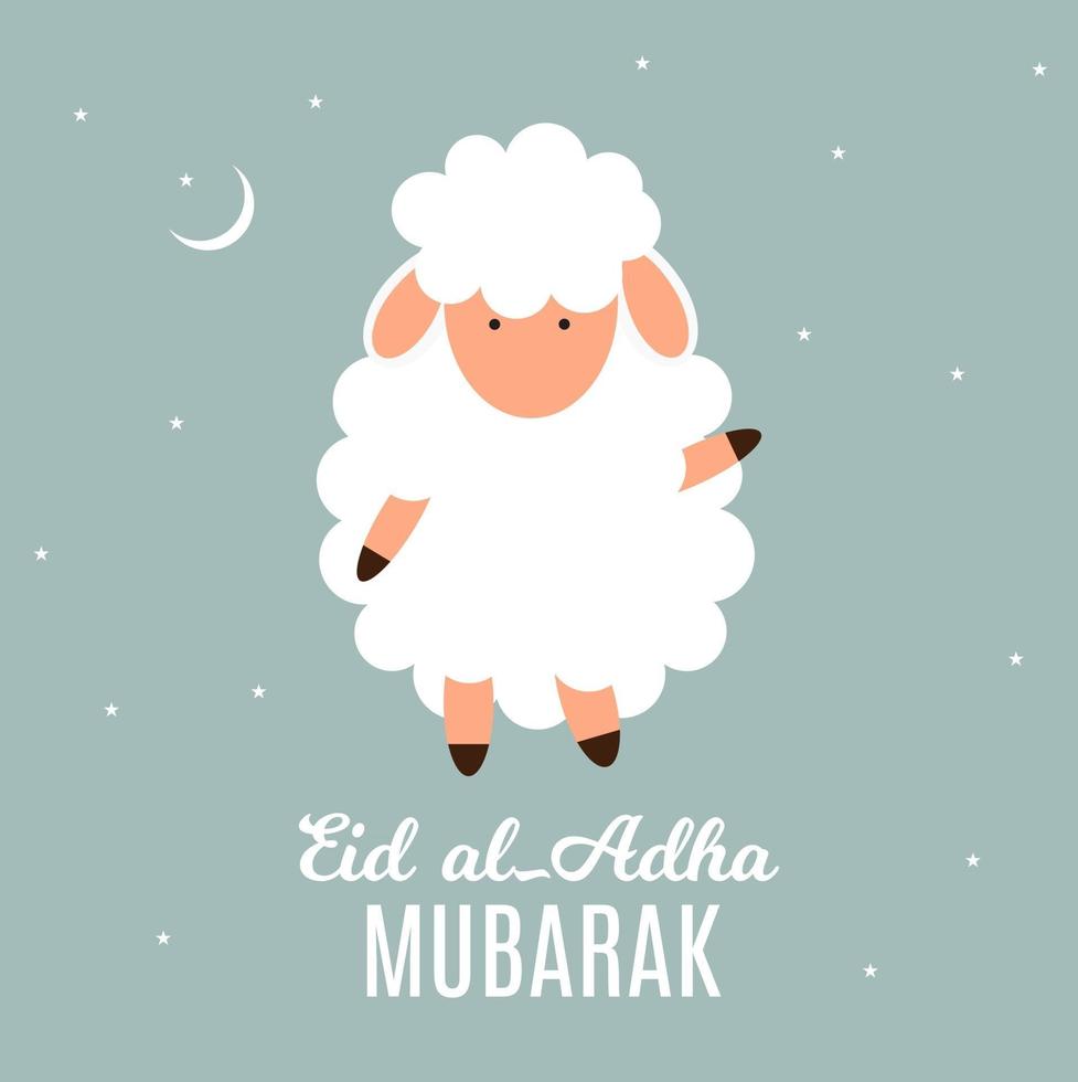 eid al adha kurban bayrami moslim offerfeest vector