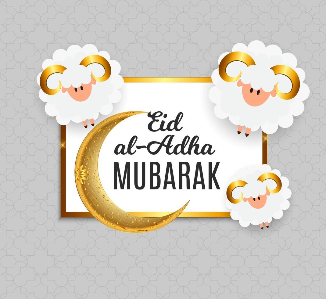 eid al adha kurban bayrami moslim offerfeest vector