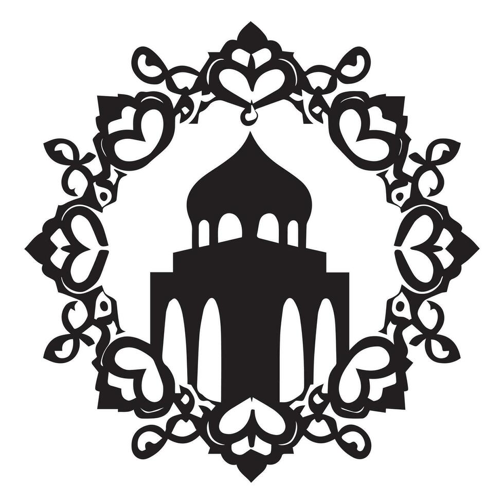 Islamitisch vector ornament vector illustratie, Islamitisch silhouet