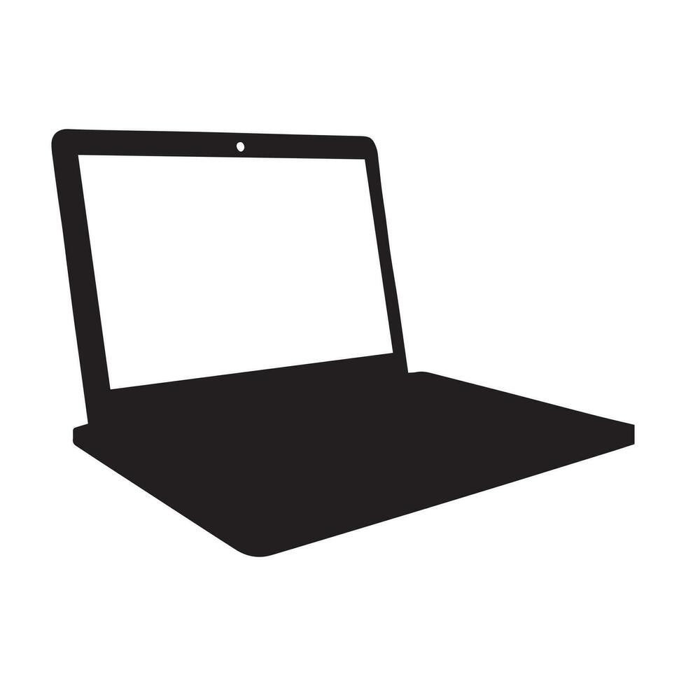 deze is een laptop vector silhouet illustratie zwart kleur