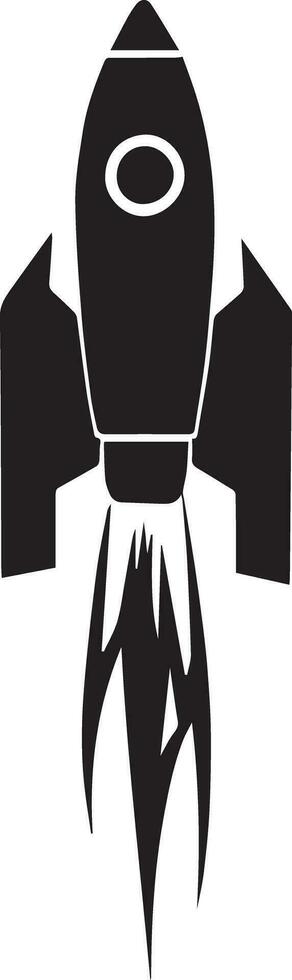 raket vector silhouet illustratie zwart kleur