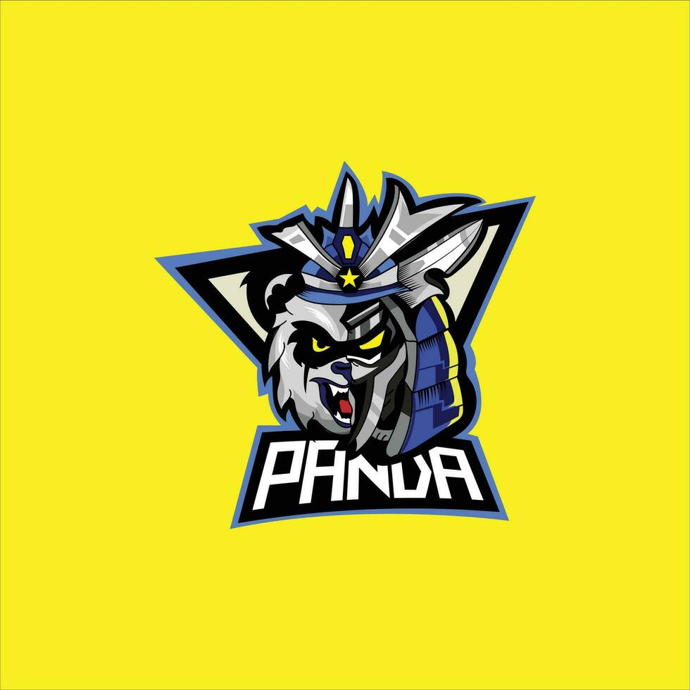 blauw panda esport logo vector