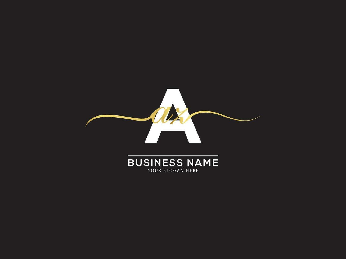 handtekening aaz logo icoon, creatief aaz luxe logo icoon vector kunst